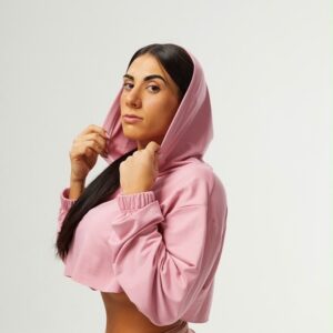 Moletom com Capuz Rosa